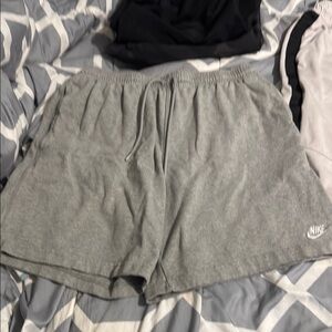Nike Gray Athletic Shorts with Elastic Waistband